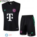Senza Maniche Set Completo Maglia Bayern Monaco 2023/2024 Nero