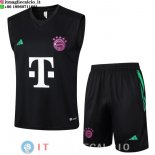 Senza Maniche Set Completo Maglia Bayern Monaco 2023/2024 Nero