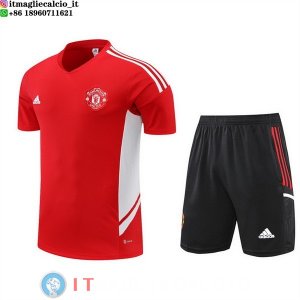 Formazione Set Completo Maglia Manchester United 2022/2023 Rosso III Nero