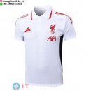 POLO Maglia Liverpool 2025/2026 Bianco Rosso