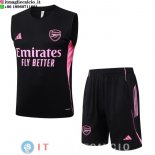 Senza Maniche Set Completo Maglia Arsenal 2025/2026 Nero Rosa Senza Maniche Set Completo Maglia Arsenal 2025/2026 Nero Rosa