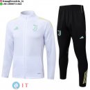 Giacca Set Completo Lunga Zip Juventus 2025/2026 Bianco I Nero