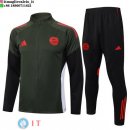 Giacca Set Completo Lunga Zip Bayern Monaco 25-26 Verde Navy