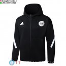 Giacca Con Cappuccio Full Zip Ajax 2025/2026 Nero Bianco