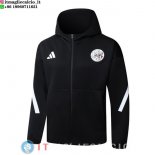 Giacca Con Cappuccio Full Zip Ajax 2025/2026 Nero Bianco