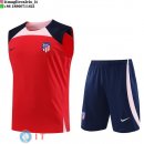 Senza Maniche Set Completo Maglia Atletico Madrid 2023/2024 Rosso Blu