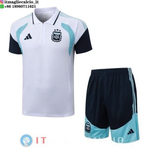 POLO Maglia Set Completo Argentina 2026 Bianco Blu