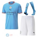 Maglia Manchester city Prima 2022/2023（Maglia+Pantalon+Calzettoni）
