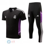 Formazione Maglia Set Completo Real Madrid 2022/2023 Nero Purpureo Bianco