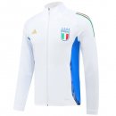 Giacca Lunga Zip Italia 2024 Bianco I Blu