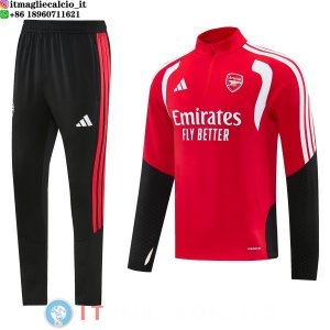 Felpa Da Allenamento Set Completo Arsenal 26-27 Rosso I Nero Bianco