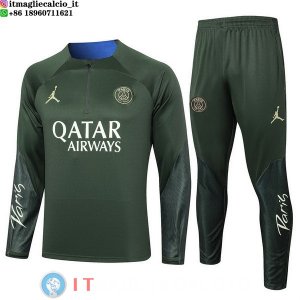 Felpa Da Allenamento Set Completo PSG 23-24 Verde