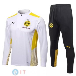 Giacca Set Completo Borussia Dortmund 21-22 Bianco Giallo Nero