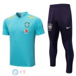 POLO Maglia Set Completo Brasile 2022/2023 Verde Nero POLO Maglia Set Completo Brasile 2022/2023 Verde Nero