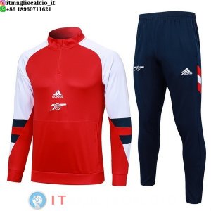 Felpa Da Allenamento Set Completo Arsenal 2023/2024 Rosso Bianco Blu