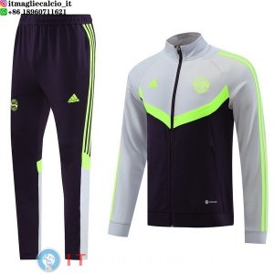 Giacca Set Completo Lunga Zip Bayern Monaco 24-25 Grigio Purpureo
