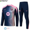 Felpa Da Allenamento Set Completo Bambino Barcellona 25-26 Blu Navy I Rosa