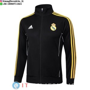 Giacca Lunga Zip Real Madrid 2025/2026 Nero Giallo