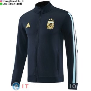 Giacca Full Zip Allenamento Argentina 2026 Grigio Blu