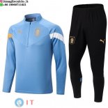 Felpa Da Allenamento Set Completo Uruguay 2022 Blu Nero