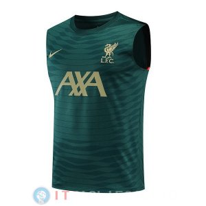 Senza Maniche Maglia Liverpool 2022/2023 Verde Giallo