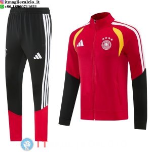 Giacca Full Zip e Pantaloni Allenamento Germania 2026 Rosso I Giallo Nero