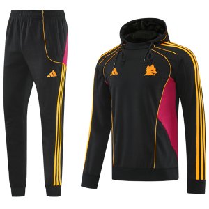 Giacca Felpa Cappuccio Set Completo Roma 25-26 Nero