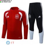 Tuta da Allenamento Bambino Spagna Mezza Cerniera 2026 Rosso Nero
