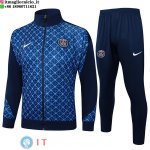 Giacca Lunga Zip Set Completo Paris Saint Germain 25-26 Blu Navy Giacca Lunga Zip Set Completo Paris Saint Germain 25-26 Blu Navy