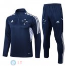 Felpa Da Allenamento Set Completo Cruzeiro 22-23 Blu Navy