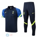 POLO Maglia Set Completo Tottenham Hotspur 2022/2023 Nero Blu