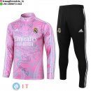 Felpa Da Allenamento Set Completo Real Madrid 2023/2024 Rosa Bianco Nero