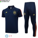 POLO Maglia Set Completo Spagna 2022/2023 Blu Navy