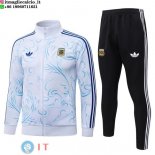 Giacca Full Zip e Pantaloni Allenamento Bambino Argentina 2026 Bianco I Blu Nero