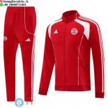 Giacca Set Completo Lunga Zip Bayern Monaco 25-26 Rosso I Bianco Giacca Set Completo Lunga Zip Bayern Monaco 25-26 Rosso I Bianco