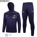 Giacca Felpa Cappuccio Set Completo Paris Saint Germain 23-24 Purpureo