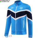 Giacca Con Cappuccio Full Zip Napoli 2025/2026 Blu II Nero