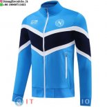 Giacca Con Cappuccio Full Zip Napoli 2025/2026 Blu II Nero