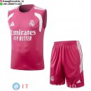 Senza Maniche Set Completo Maglia Real Madrid 2026/2027 Rosa Bianco