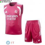Senza Maniche Set Completo Maglia Real Madrid 2026/2027 Rosa Bianco Senza Maniche Set Completo Maglia Real Madrid 2026/2027 Rosa Bianco