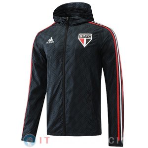 Giacca A Vento Sao Paulo 2022/2023 Nero Rosso