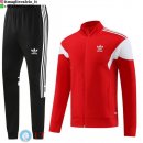 Giacca Set Completo Lunga Zip Adidas 2023 Nero Rosso Bianco
