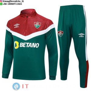 Felpa Da Allenamento Set Completo Fluminense 23-24 Verde Rosso