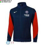 Giacca Lunga Zip Paris Saint Germain 25-26 Blu Navy Rosso Giacca Lunga Zip Paris Saint Germain 25-26 Blu Navy Rosso