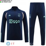 Felpa Da Allenamento Set Completo Ajax 23-24 Blu Navy II Rosa