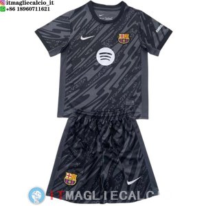 Maglia Set Completo Uomo Barcellona Portiere 2024/2025 Nero