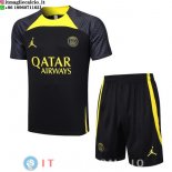 Formazione Maglia Set Completo Paris Saint Germain 2023/2024 Nero Giallo