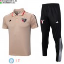 POLO Maglia Set Completo São Paulo 2023/2024 Giallo Arancione