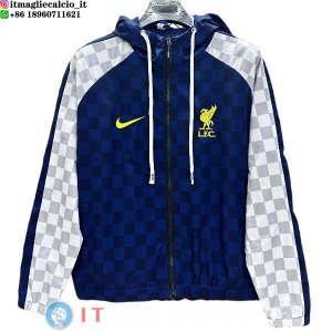 Giacca A Vento Liverpool 2025/2026 Blu Bianco