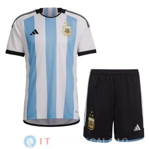 Maglia Argentina Set Completo Uomo Prima Coppa Del Mondo 2022